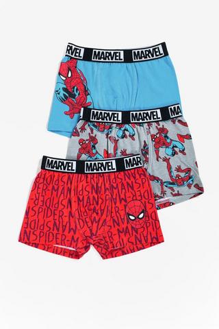 3 Pack Spiderman Trunks