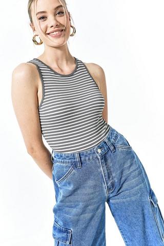 Seamless Stripe Bodysuit