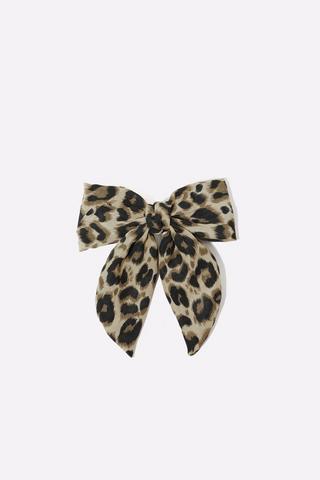 Hair Clip - Leopard Print Bow