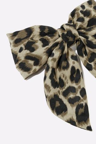 Hair Clip - Leopard Print Bow