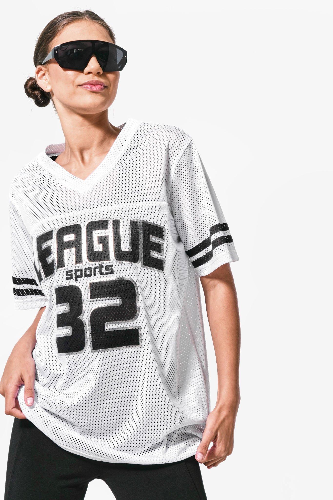 Oversized Mesh Jersey T-Shirt
