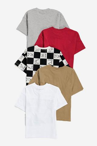 5 Pack Racer T-Shirts