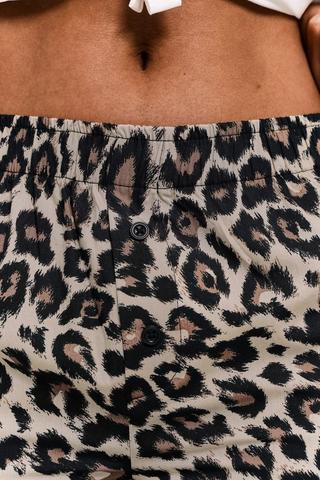 Leopard Print Bermuda Shorts