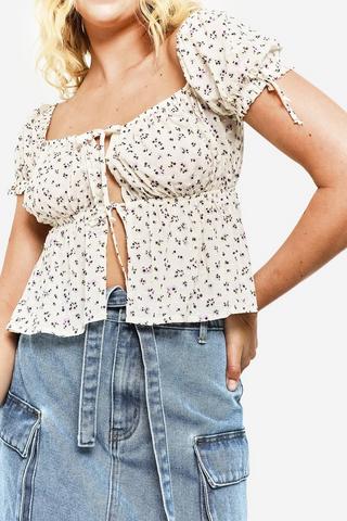 Tie Front Blouse