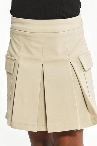Pleated Cargo Skirt