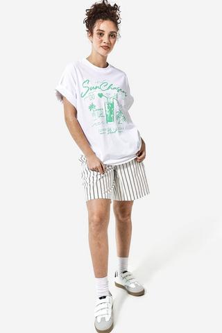 Stripe Bermuda Shorts