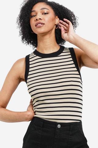 Stripe Fitted Tank Top