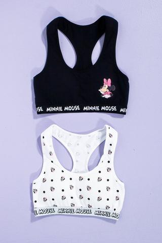 Minnie Mouse 2 Pack Crop Bras