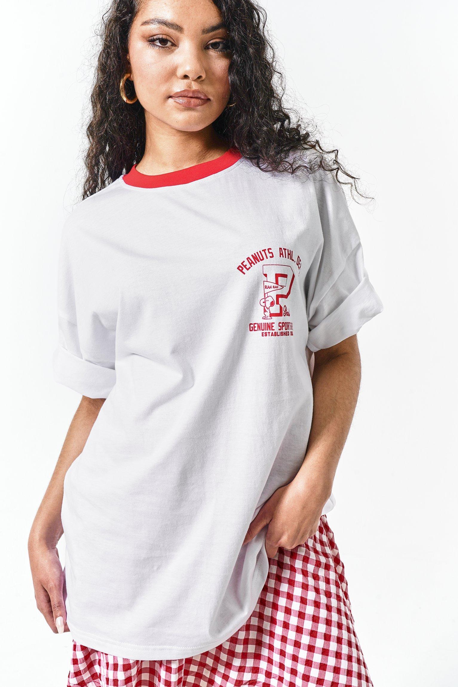 White Peanuts Unisex Oversized T-Shirt