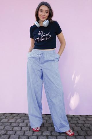 Stripe Wide Leg Pants