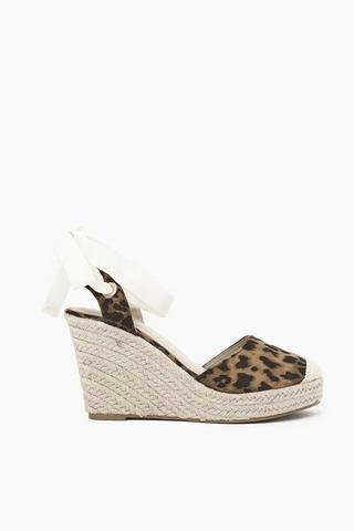 Leopard Print Espadrille Wedge