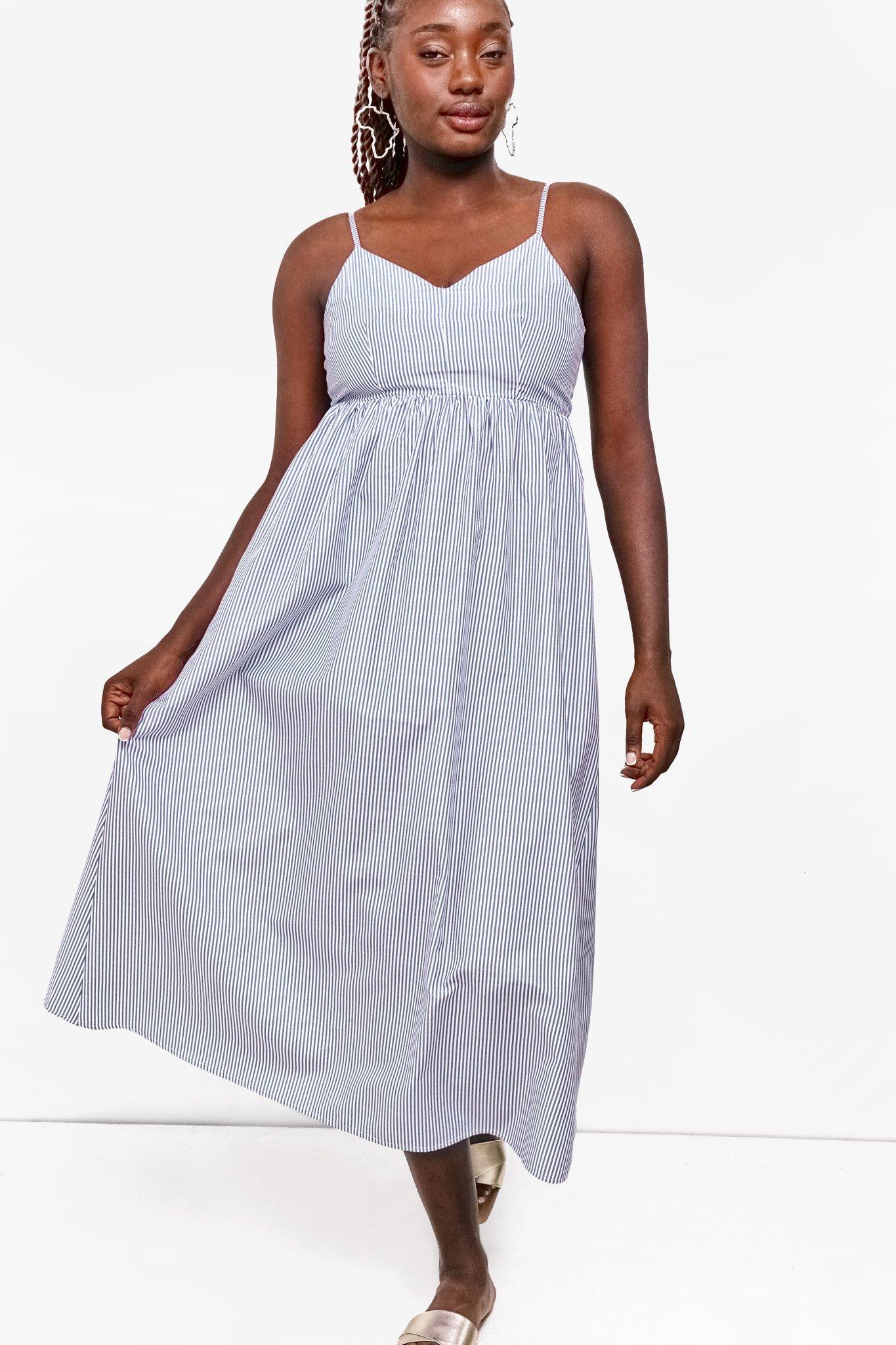 Beige Crisscross Fit n Flare Dress