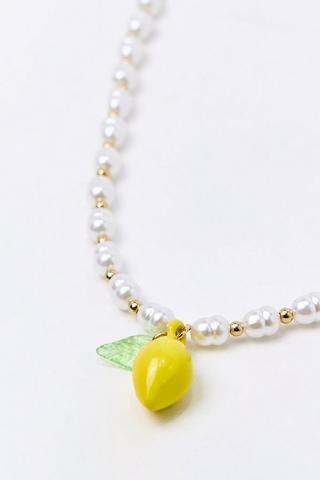 Oyster Bead Lemon Necklace