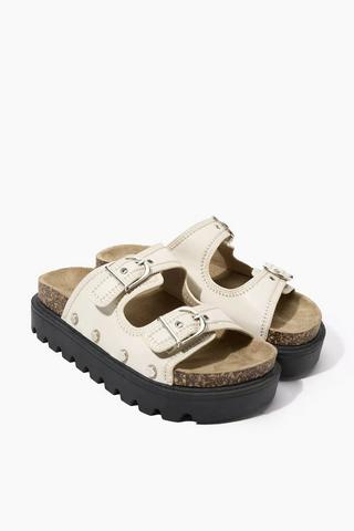 Platform Double Buckle Slides