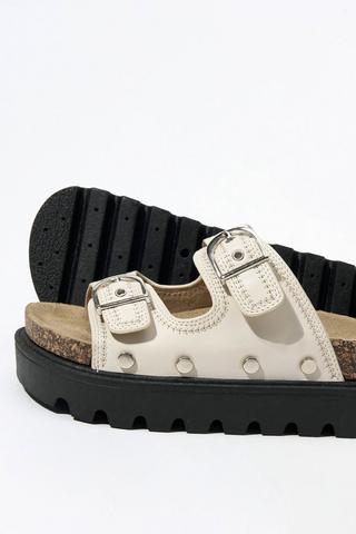 Platform Double Buckle Slides