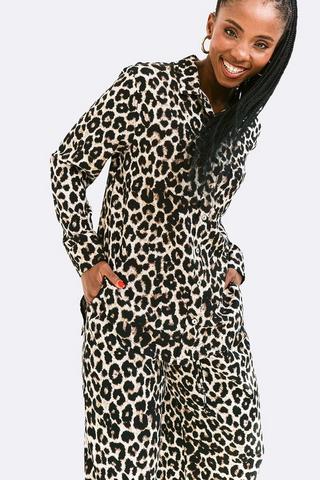 Leopard Print Slouchy Shirt