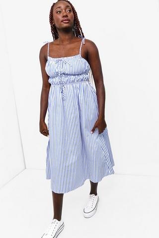 Stripe Fit And Flare Dress