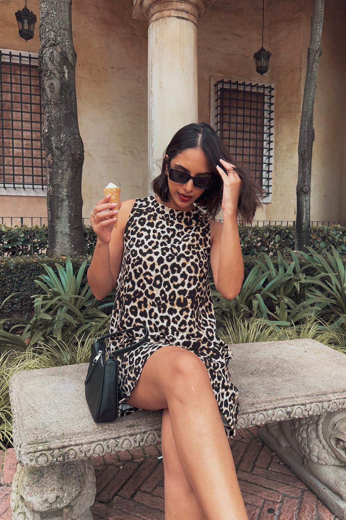 Leopard Print Shift Dress