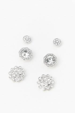 3 Pack Stud Earrings