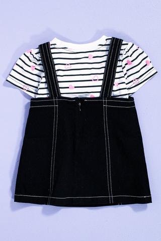 Pinafore Dress And T-Shirt Set