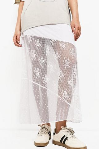 Asymmetrical Lace Skirt