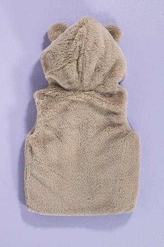 Faux Fur Hooded Gilet