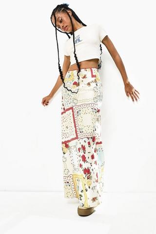 Satin Column Skirt