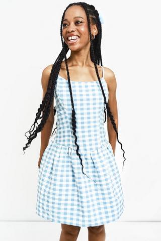 Gingham Fit And Flare Dress