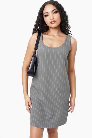 Stripe Pinafore Dress