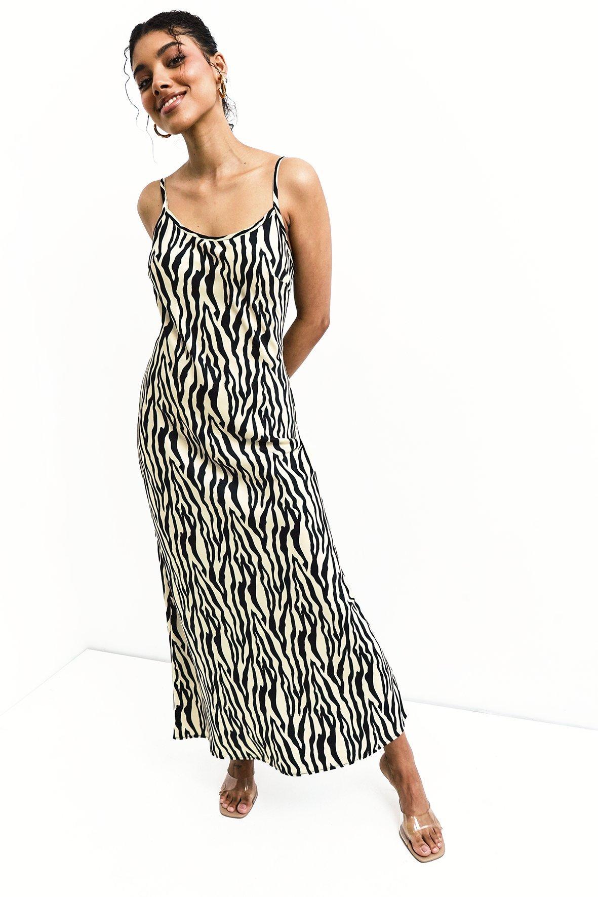 Flare Dress Latest Dresses At Mr Price Zebra Print Satin Slip Dress