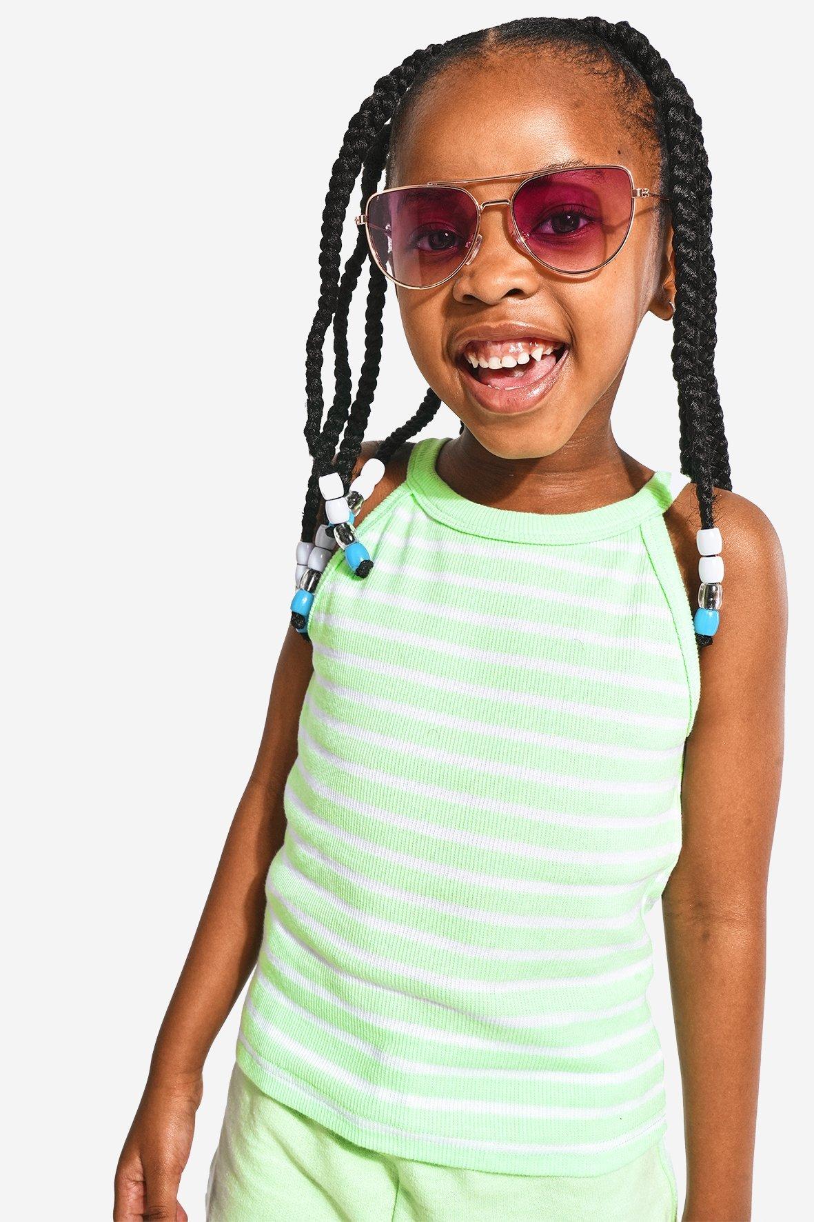 Tank Top With Button Stripes