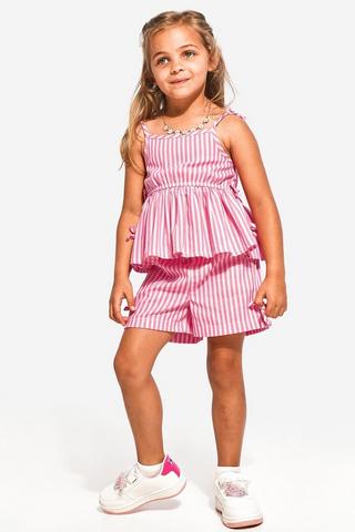 Stripe Cami Top And Shorts Set