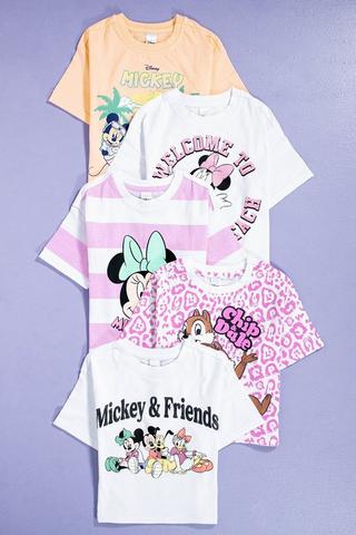 5 Pack Disney Boxy T-Shirts