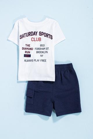 Graphic T-Shirt And Cargo Shorts Set