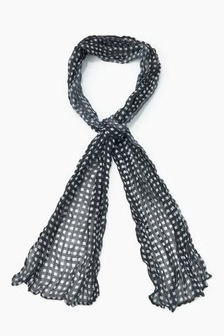 Gingham Print Neck Scarf
