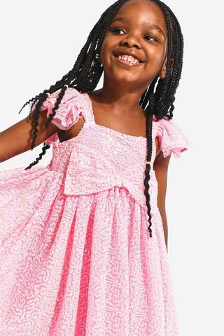 Sequin Fit And Flare Dress