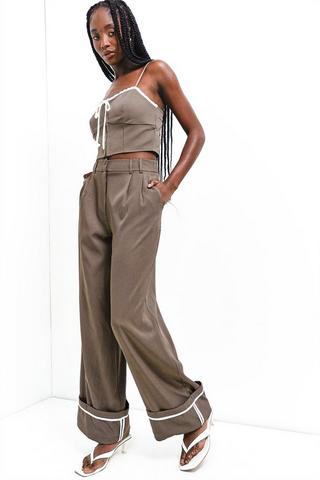 Stripe Wide Leg Pants