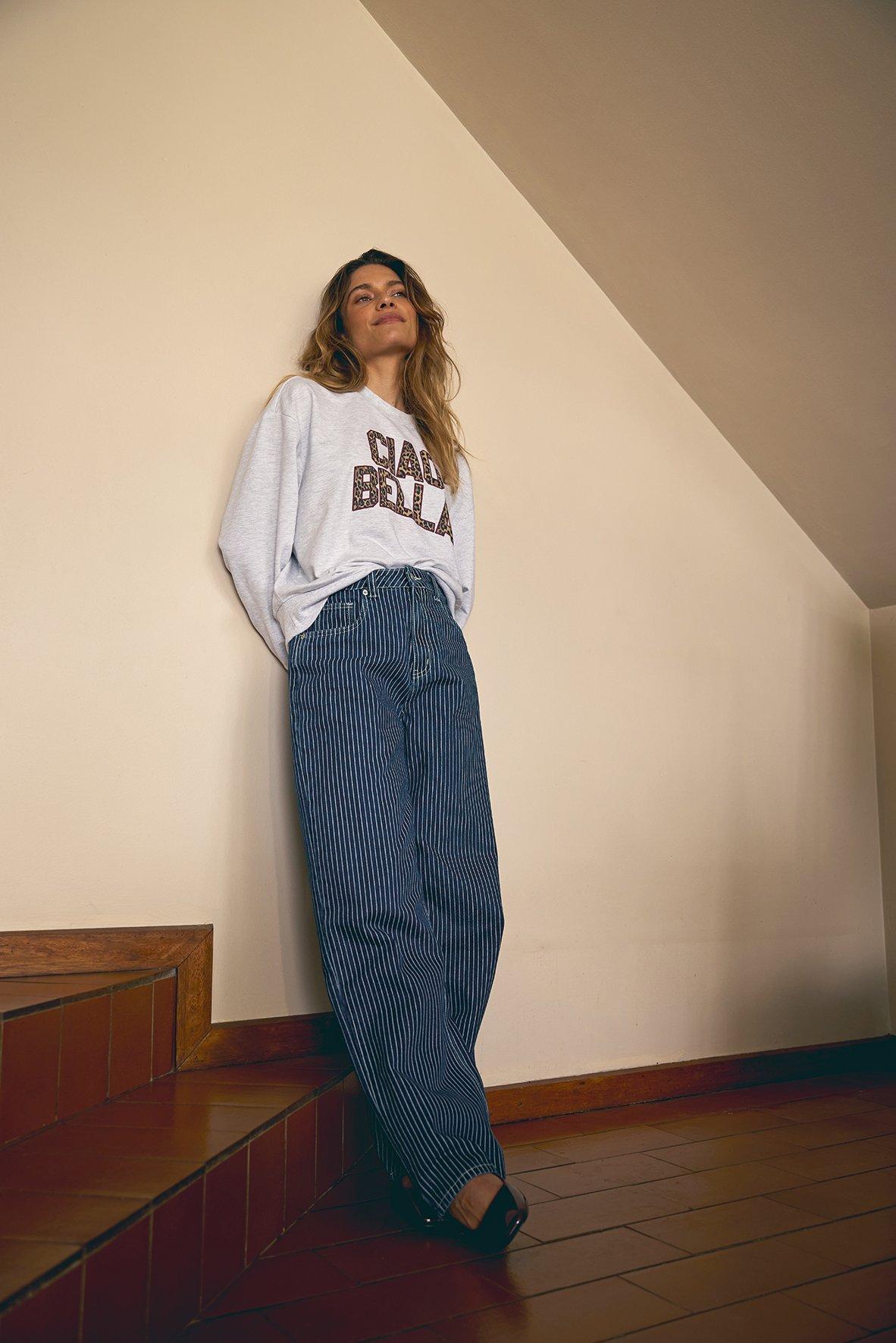 Stripe Straight Denim