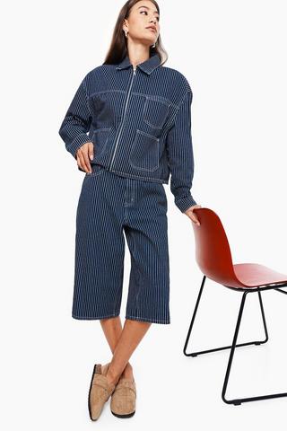 Stripe Denim Jorts