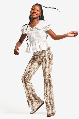 Snake Print Flare Leggings