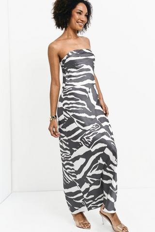 Satin Column Dress