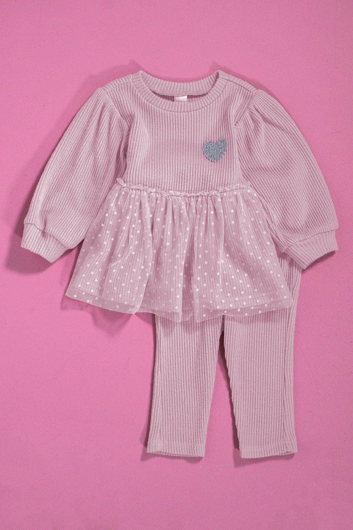 Long-Sleeved Onesie and Leggings Set main image 0
