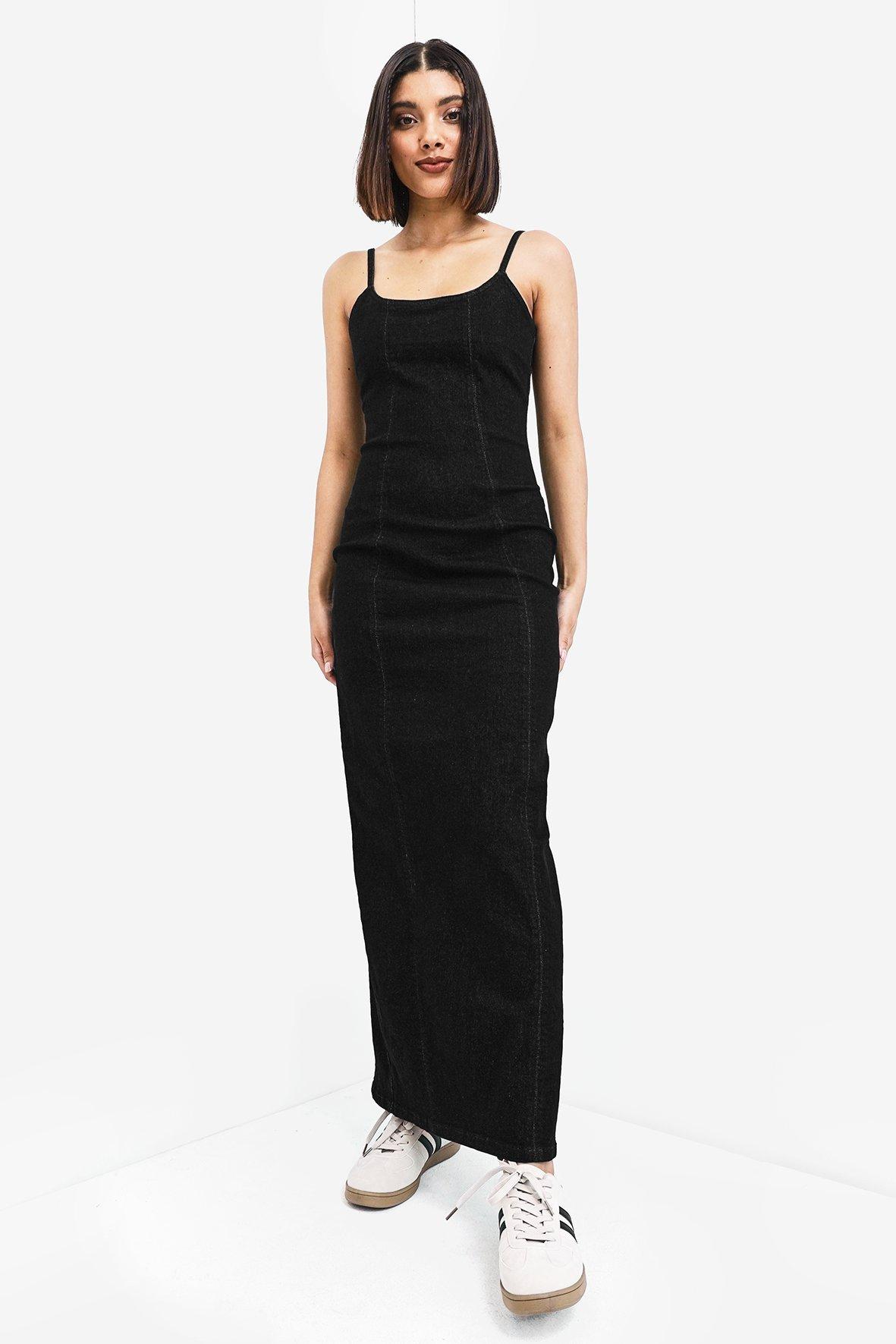 Denim Bodycon Mini Dress - The One They'll Ask About main image 0