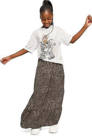 Leopard Print Maxi Skirt