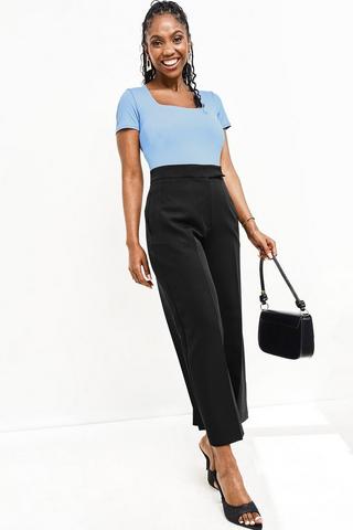 Cropped Wide Leg Pants
