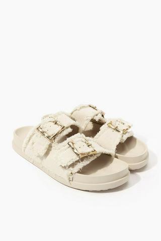 Denim Double Buckle Slider