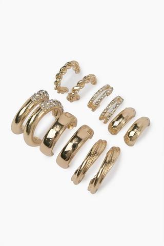 6 Pack Hoop Earrings