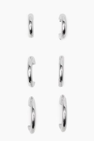 3 Pack Hoop Earrings