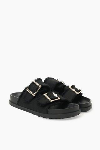 Denim Double Buckle Slider