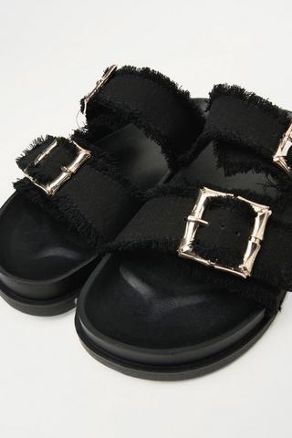 Denim Double Buckle Slider